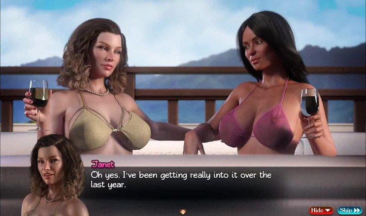 Dirty GamesXxX: Treasure of Nadia: chlap sleduje dvě lesbické milfky s obrovskými...