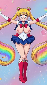 Sailor Moon трясе її тугу лису дупу пизди