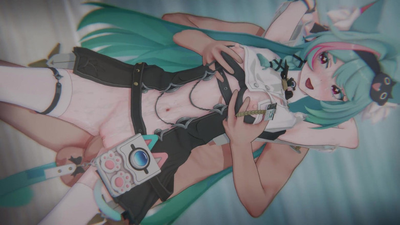 Tomu aisuman: [nte] Mints Eindämmungsverletzung: Bound catgirl &amp; pOV dreier DP (4k/60fps)