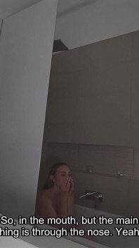 S5e3 Bastidores Pt 2: Madrasta chupa Matthew Meier em banheiro fumegante
