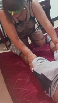 A 70-year-old MILF in Sexy Lingerie Wanted Me to Suck Her Ass in Return. a Cock Sucking Session