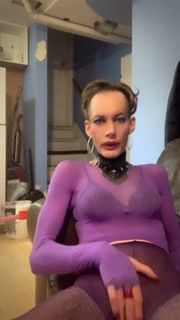 In My Purple See Thru Top