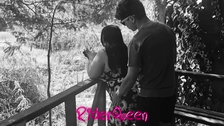 Riderqueen: Cheating Wife Gets Fucked by Young Neighbor on the Balcony...slideshow...