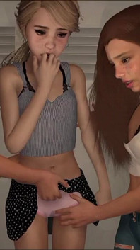 Four Lesbian 18 Plus Teen Fucks Each Other in the Village Hallway and Got Caught by the Teacher!
