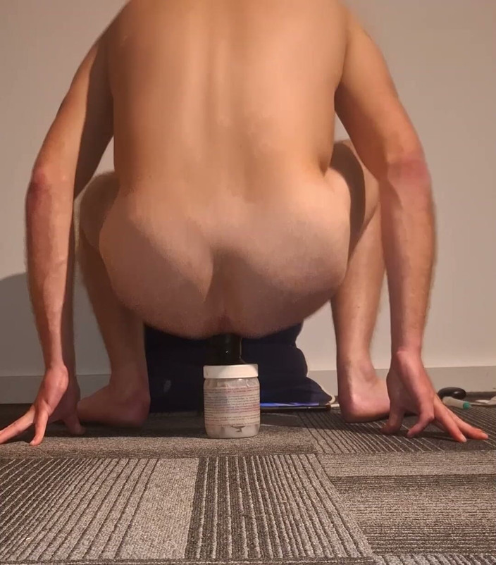 NoFace Twink X: Anal! Hot Twink Rides Dildo and Loves It