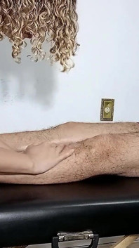 He Managed to Take off the Masseuse's Clothes and Convince Her to Give Him a Blowjob and Sit on Him.