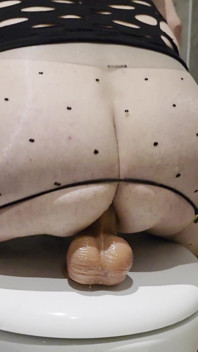 I'm Riding My New Lingerie Dildo! Prostate Cumshot!