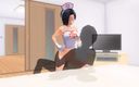 H3DC: 3D hentai enfermeira veio ao paciente para montar seu pau...