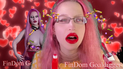 FinDom Goaldigger: Orange lipstick transformation for the sweater