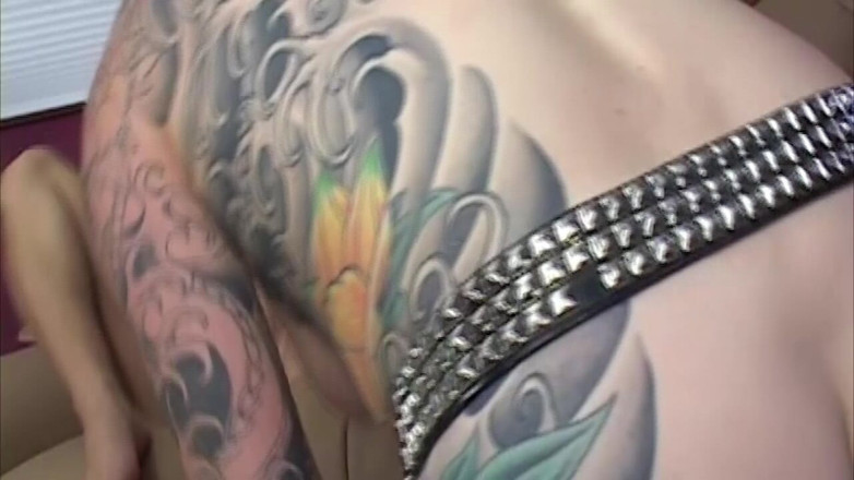 THAGSON RETRO: Tattooed Slut Fingers Blonde's Clenching Pussy Wild