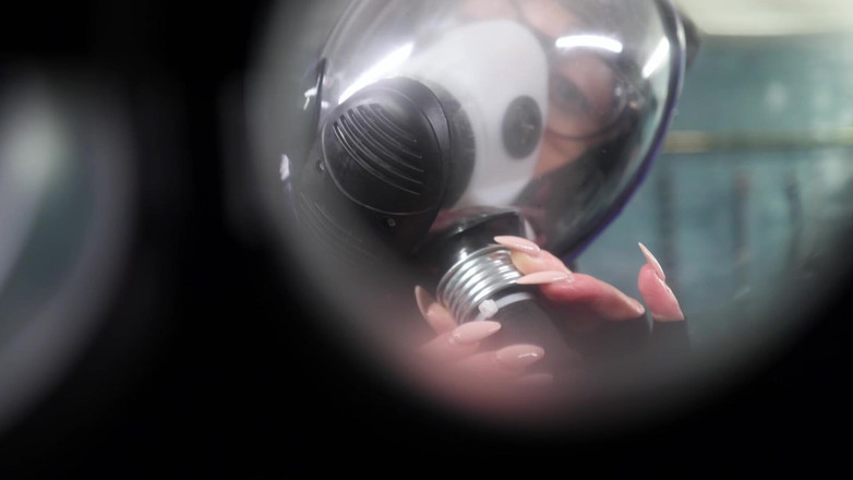 Countess diamond: Plynová maska dechová hra - kompletní femdom ovládání