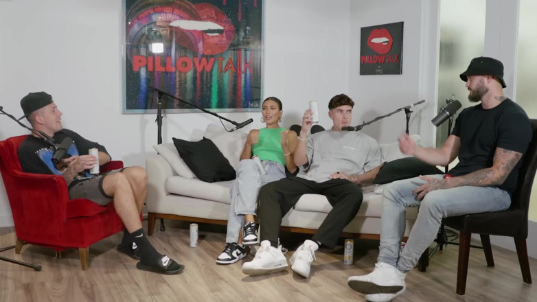 Pillow Talk: Cam Holmes on, l with Emily Faye Miller