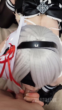2b From Nier: Automata Is Having Her Tight Pussy Maintained by Yorha Technician Using His Instrument That Is Edging