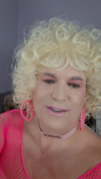 Kissing a Blonde Transvestite?