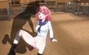 H3DC: 3D-Hentai-lehrerin fand einen vibrator in der tasche einer college-mädchen und...