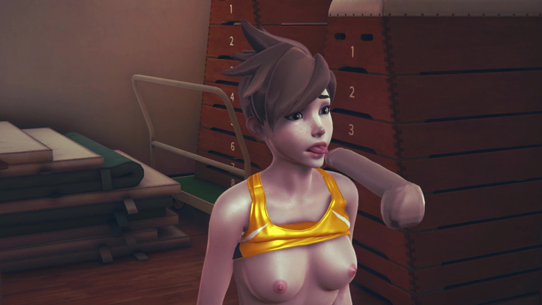 Waifu club 3D: 자지를 핥고 얼싸하는 트레이서