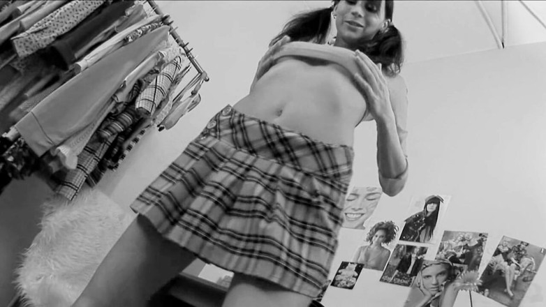 Chica Suicida DVD: Cute Teen Yulia Playing with Her Boobs and Pussy Monday