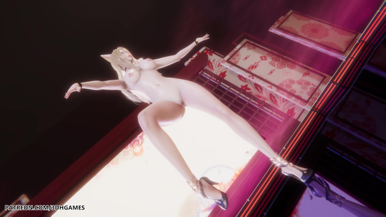 3D-Hentai Games: Mmd Gokuraku Jodo Ahri Sexy Striptease League of Legends Hentai...