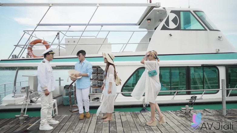 AV Jiali: สเตซี่ กับเพื่อนๆ ออกเรือเล่นทั้งวัน แล้วเย็ดกันมันส์ๆ