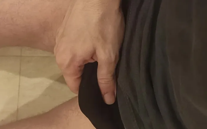 Pasha: A Guy Massages His Penis While Sitting on the Toilet
