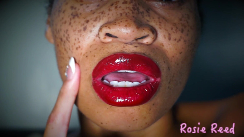 Rosie Reed: Arruina tu orgasmo para labios rojos brillantes - fetiche de lápiz...