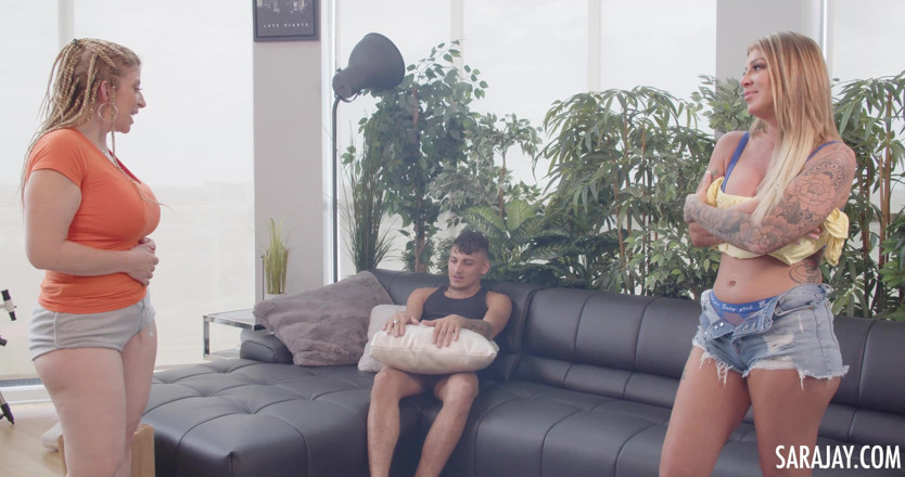 Sara Jay: Sexig MILF Sara Jay får het kuk och fitta i...
