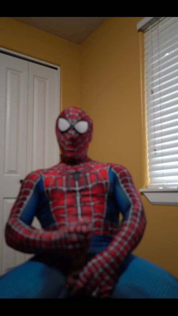 Reese Rideout: Cumming in a Spider Man Costume