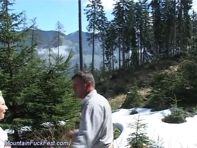 Mountain Fuck Fest: Busty Blonde Fucked Outdoor