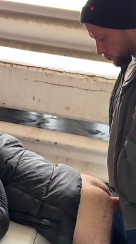 Young Arab Cocksucker Takes Massive White Dick in Parking Lot - 2