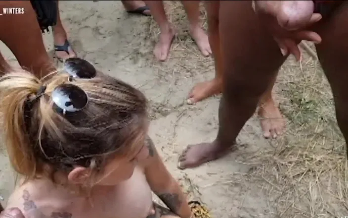 Adreena Winters: Throwback to last year sucking black dick on the beach!!...