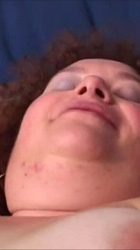 Horny fat milf asks neighbor to masturbate her with a dildo