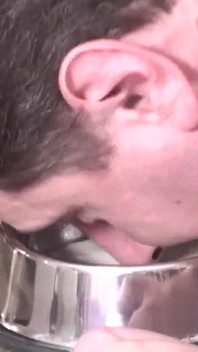 Suck this full of cum condom slave