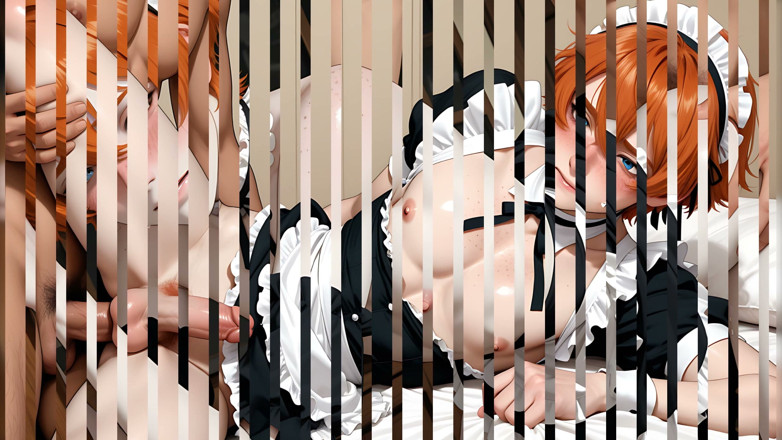 TransLure: Maid Café Edging Soft Redhead Begs