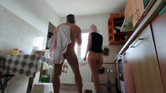 Mirsur: Casal Amador Cozinha Nu Na Cozinha