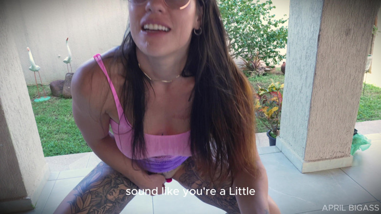 April BigAss: She Drinks My Piss on the Patio Then Sits on...