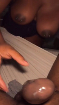 Nipple & Nose Pierced Ebony Whore Teacher in Glasses Suck Jerking Ur Cock While U Lay in the Hammock in Backyard - Mastermeat1