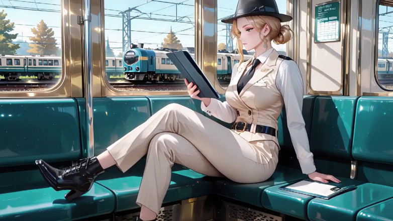Tay Swift X: Aplecându-se asupra ușii trenului vintage, ea își mâna în jos ciorapii rupți în...