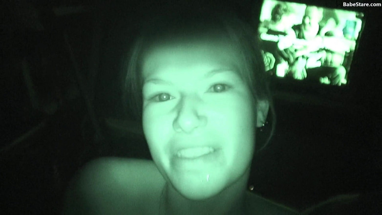 Babe Stare: Emily gives some awesome head at night