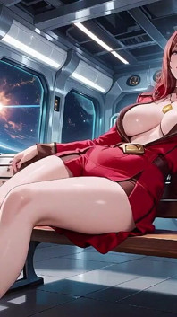 Rothaariger commander! Private Momente im Sci-fi-Schiffscockpit