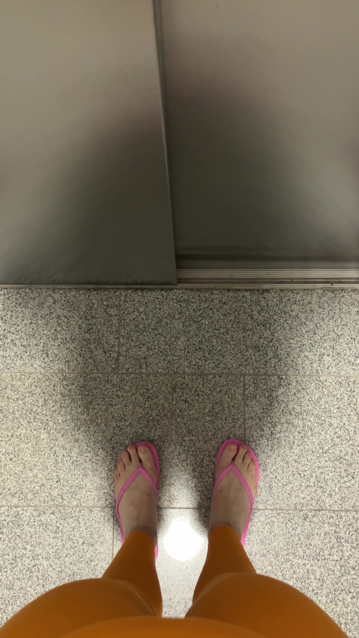 Feet: Pink Flip Flops