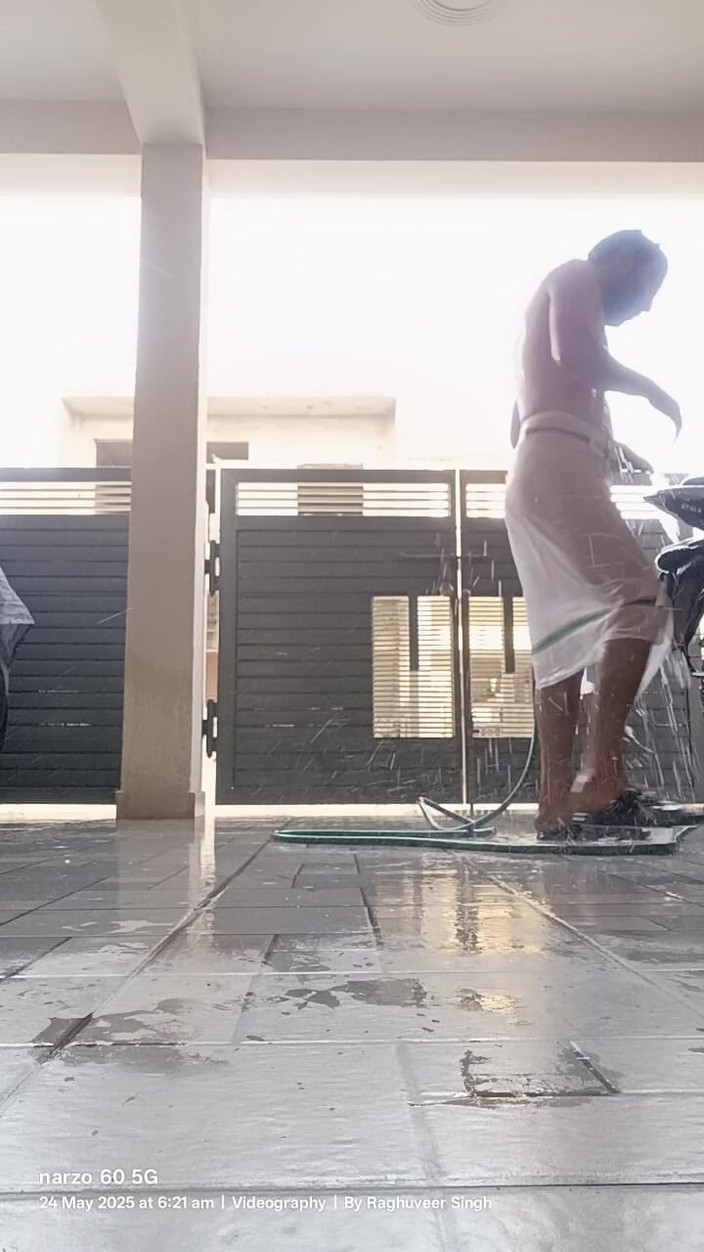 Rajasthani-old-lover: Indischer stiefvater genießt dusche und fickt nachbars stiefvater