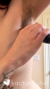 Hairy armpits with puffy nipples on the side!