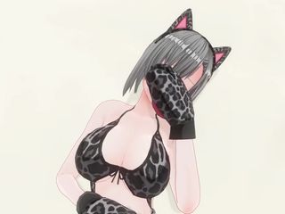 H3DC: Fată 3D Hentai Neko are un orgasm superb și face Ahegao