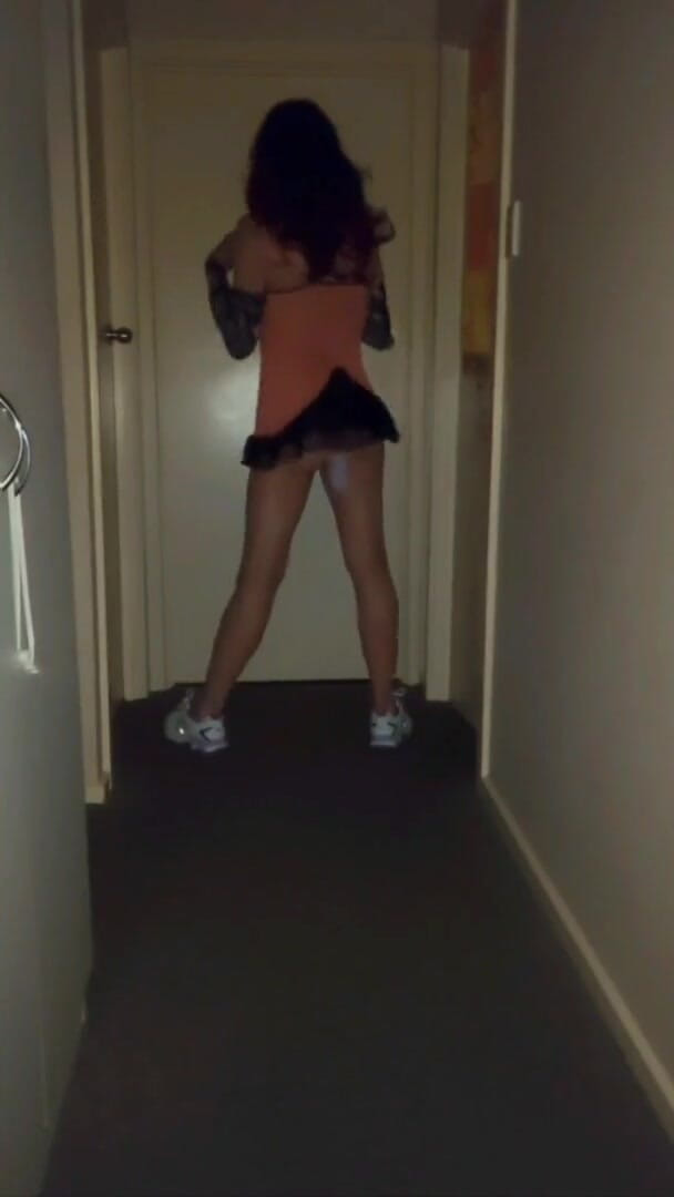 Lizzaali: ZZ practices her sexy walk in her nightdress with little...