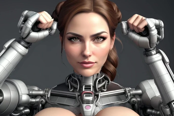 AI Porn: 3D Hentai Cybernetic Babes - Digital Art