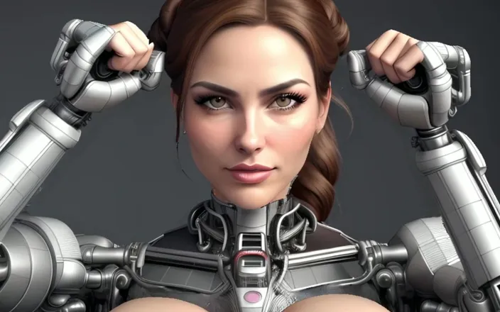 AI Porn: 3D Hentai Cybernetic Babes - Digital Art