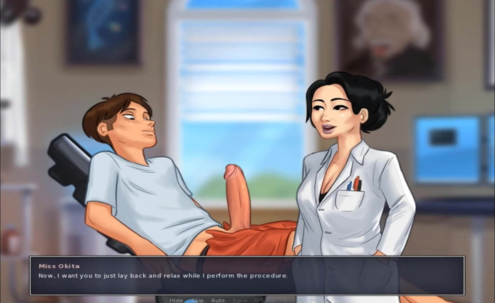 Hentai World: Summertime saga - Asian woman jerk my cock in college