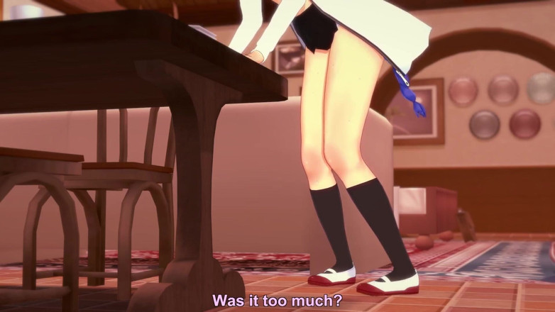 Wraith ward: Roxy在桌子的角落上摩擦 - mushoku Tensei Hentai