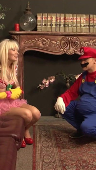 Naughty blonde gets sprayed on her feet