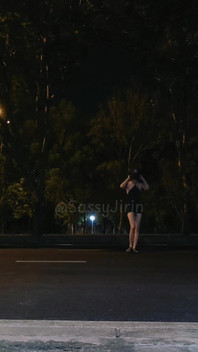 Sissytask Accomplished: Cross the Street with Dildo and Cage